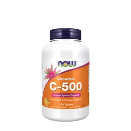   Now Foods Vitamin C-500 Chewable (100  zuigtabletten, Oranje)
