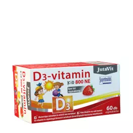 JutaVit Vitamin D3 Kid 800 IU (60 Kauwtabletten, Aardbei)