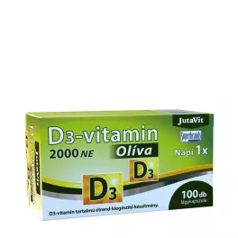 JutaVit Vitamin D3 2000 IU (50 mcg) Olive (100 Softgels)