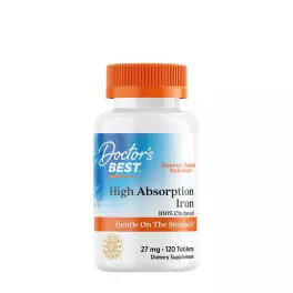   Doctor's Best High Absorption Iron 27 mg (120 Tabletten)