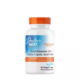   Doctor's Best Benfotiamine 150 + Alpha-Lipoic Acid 300 (60 Veggie Capsules)