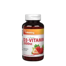 Vitaking Vitamin D3 2000 IU  (210  zuigtabletten, Aardbei)