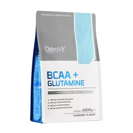OstroVit BCAA + Glutamine (1000 g, Wilde Aardbei Bosbes)