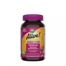   Nature's Way Alive!® Premium Women’s 50+ Gummy Multivitamin (75  Gummies, Kers & Druif)