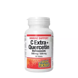   Natural Factors C Extra + Quercetin Bioflavonoids 500 mg / 500 mg (90 Tabletten)