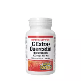   Natural Factors C Extra + Quercetin Bioflavonoids 500 mg/250 mg (90 Capsules)