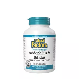   Natural Factors Acidophilus & Bifidus Double Strength (180  Capsules)