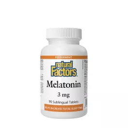 Natural Factors Melatonin 3 mg (90 Tabletten, Pepermunt)