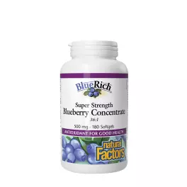  Natural Factors Super Strength Blueberry Concentrate 500 mg (180  Softgels)