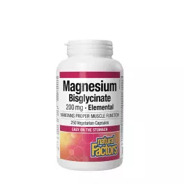 Natural Factors Magnesium Bisglycinate 200 mg (250 Capsules)