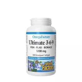 Natural Factors Ultimate 3-6-9 – 1200 mg  (90  Softgels)