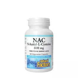  Natural Factors N-Acetyl-L-Cysteine Amino Acid (NAC) 600 mg (60 Veg Capsules)
